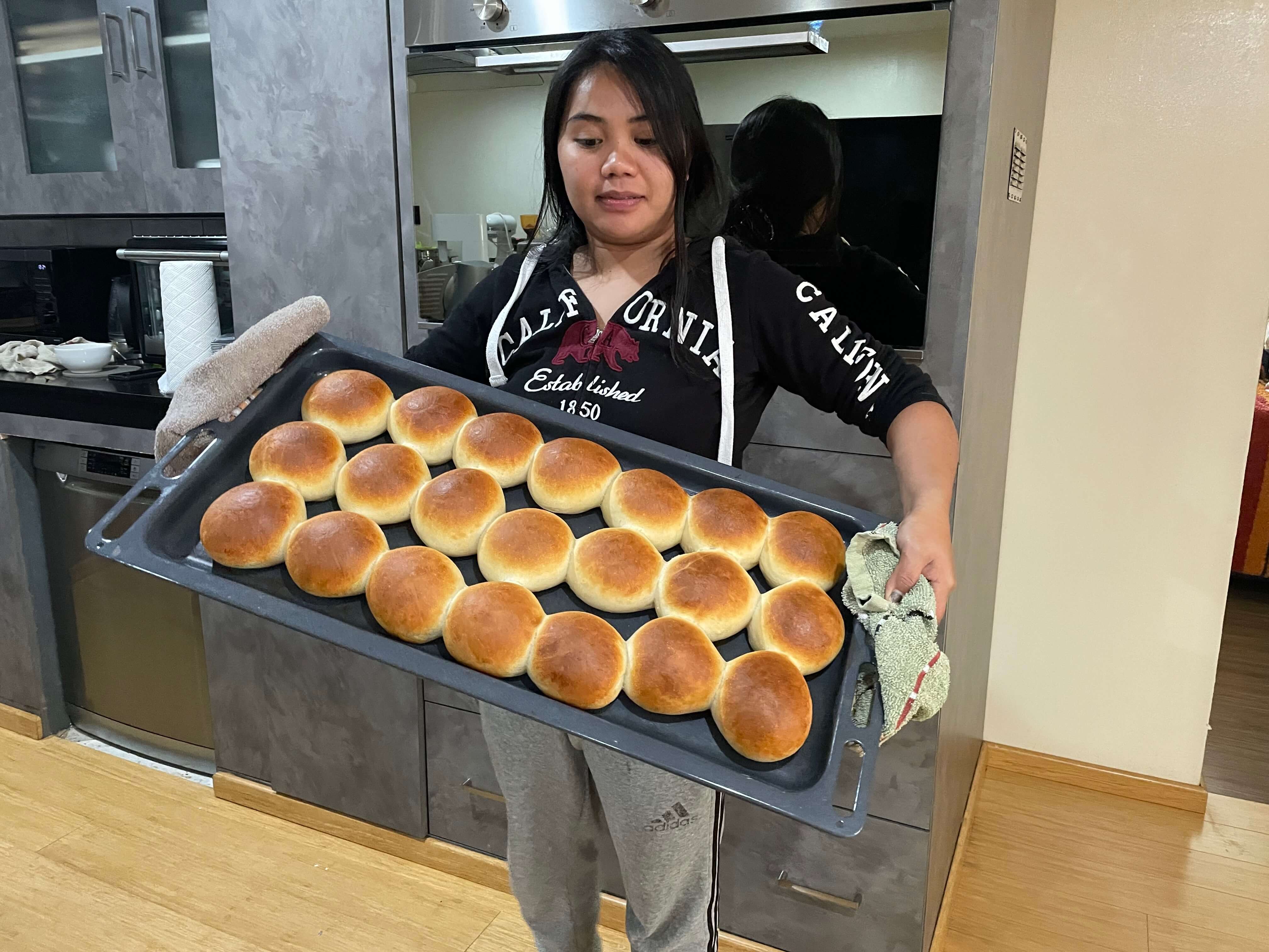 Fresh bread from the oven at De Klomp Homestead