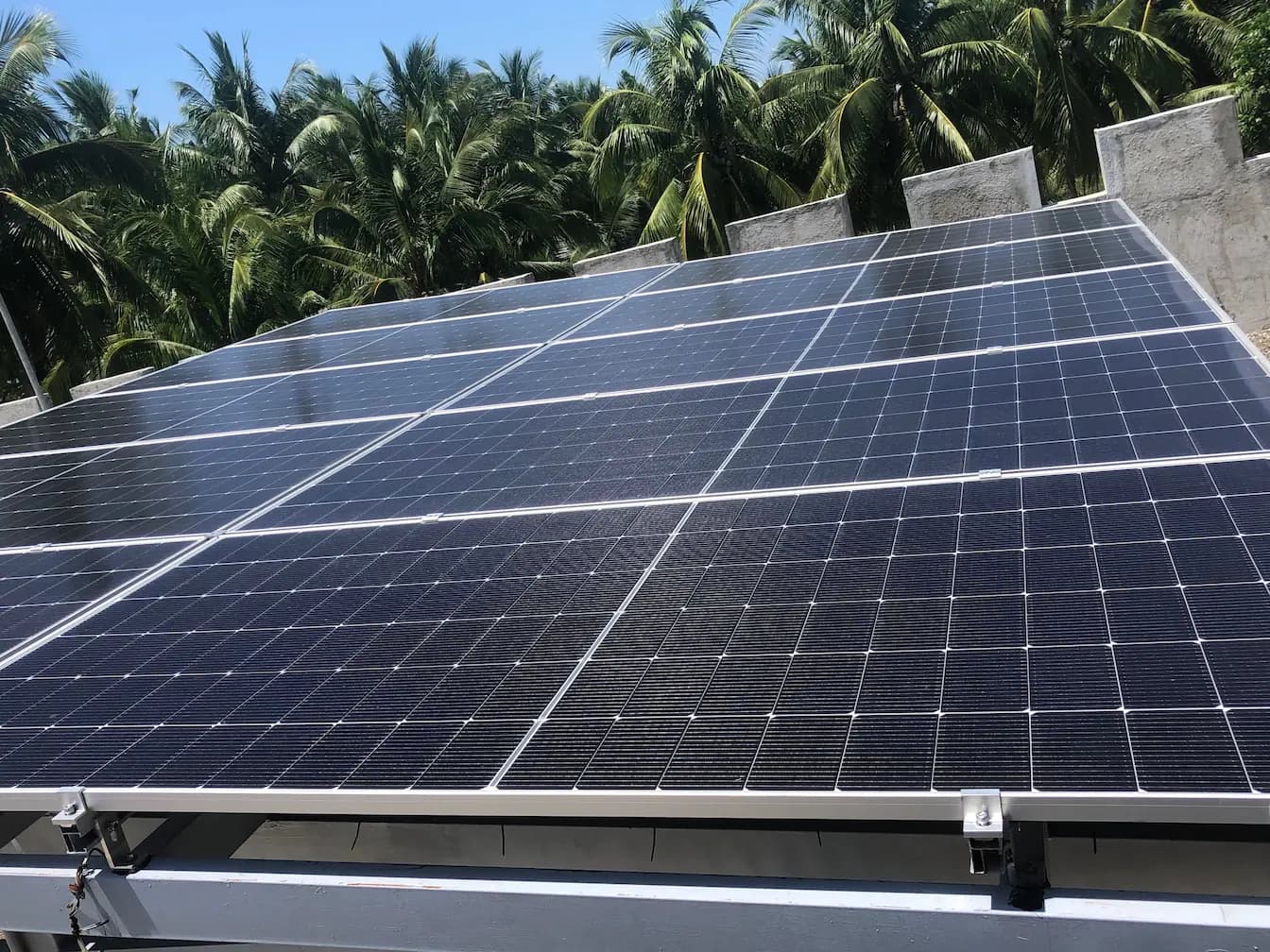 Solar panels supplying renewable energy at De Klomp Homestead